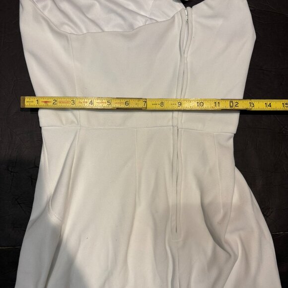 Crystal Sky Women’s White Jumpsuit – Size XS – Back Zip Closure - Picture 6 of 8